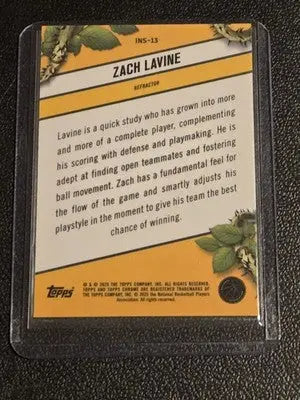 2024-25 Topps Chrome #INS-13 Zach Lavine Instinct Refractor - Basketball Card Single
