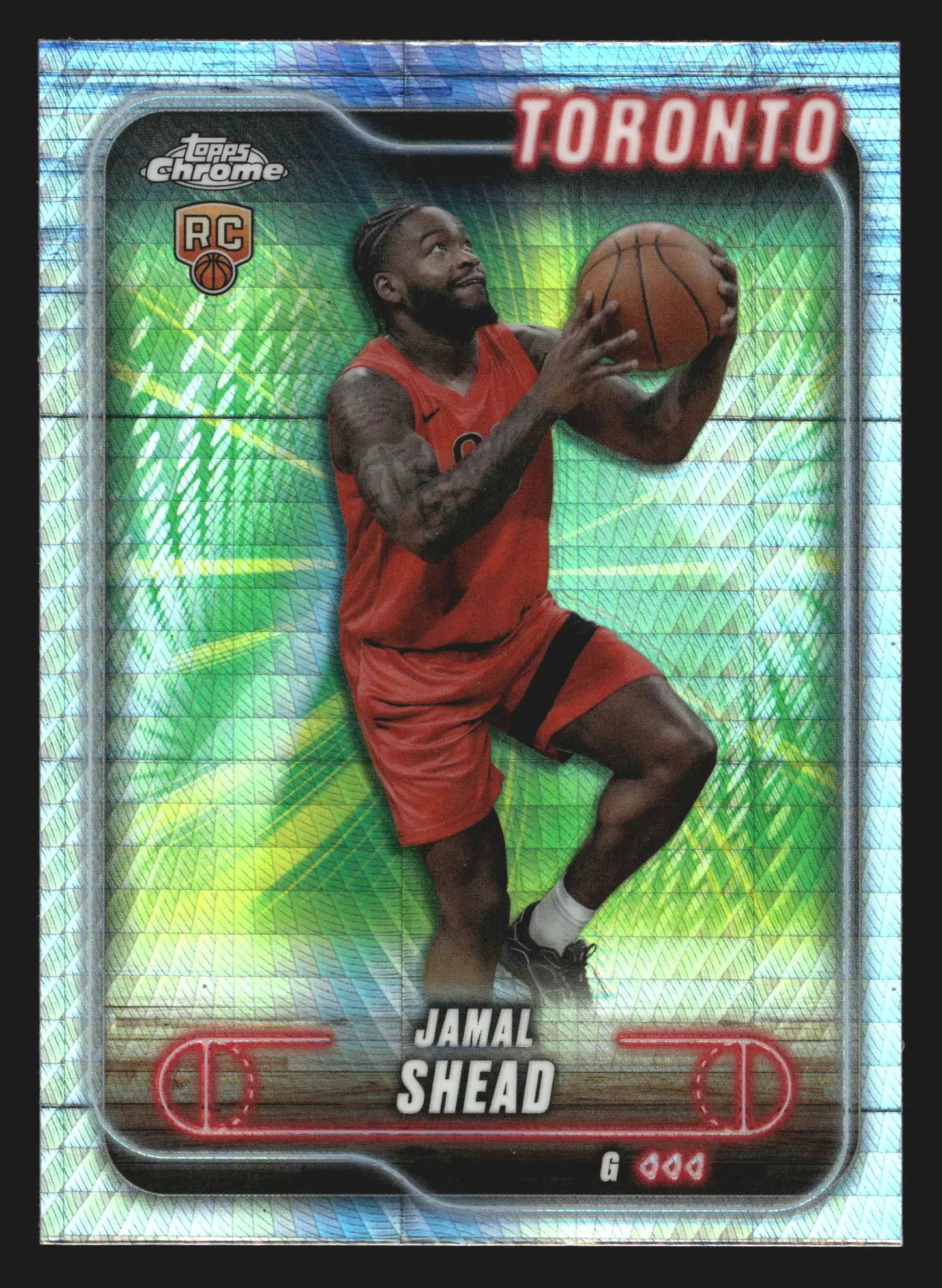2024-25 Topps Chrome Jamal Shead #174 Prism Refractor RC Toronto Raptors - Basketball Card Single