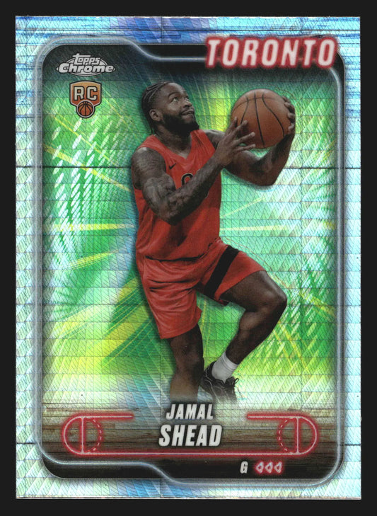 2024-25 Topps Chrome Jamal Shead #174 Prism Refractor RC Toronto Raptors - Basketball Card Single