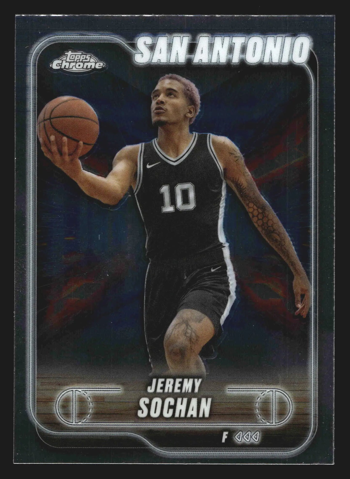 2024-25 Topps Chrome Jeremy Sochan #181 San Antonio Spurs - Basketball Card Single