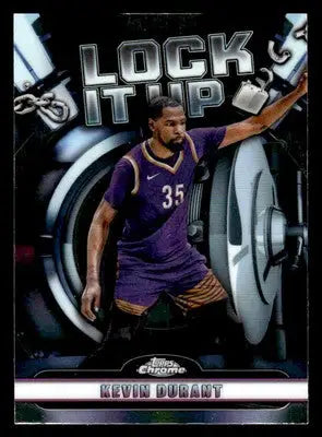 2024-25 Topps Chrome #LIU-10 Kevin Durant Lock It Up - Basketball Card Single