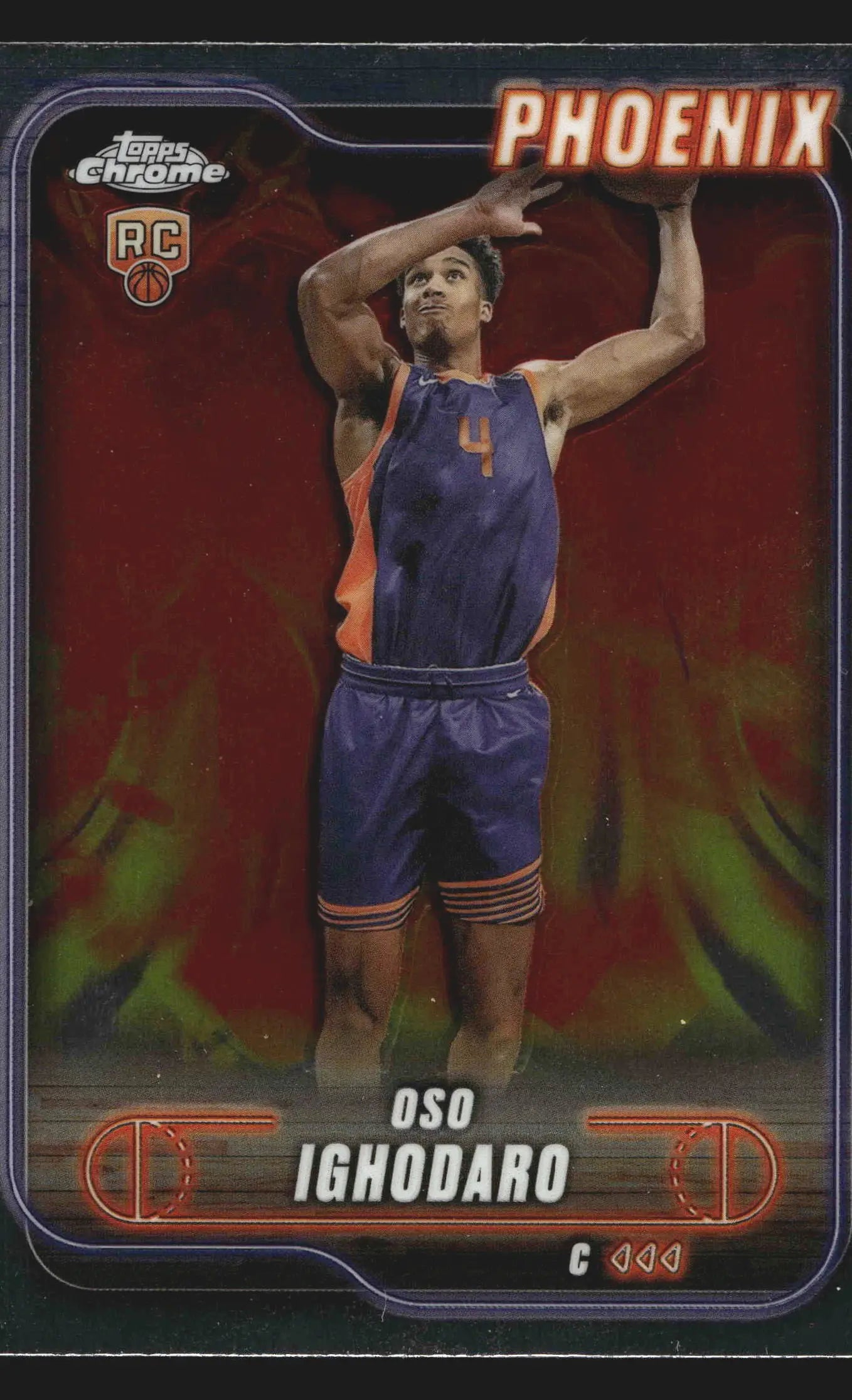 2024-25 Topps Chrome Oso Ighodaro #184 RC Phoenix Suns - Basketball Card Single