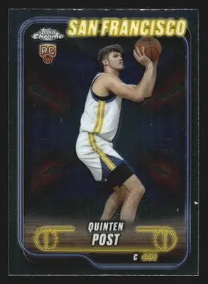 2024-25 Topps Chrome Quinten Post #121 RC Golden State Warriors - Basketball Card Single