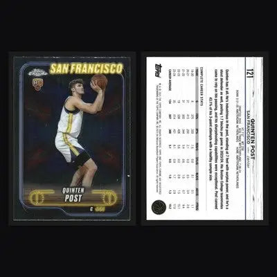 2024-25 Topps Chrome Quinten Post #121 RC Golden State Warriors - Basketball Card Single