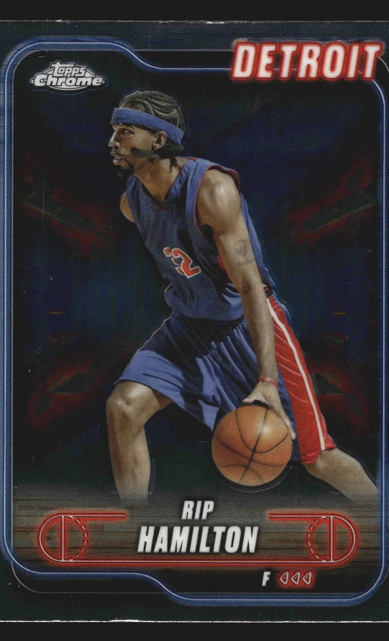 2024-25 Topps Chrome Rip Hamilton #65 Detroit Pistons