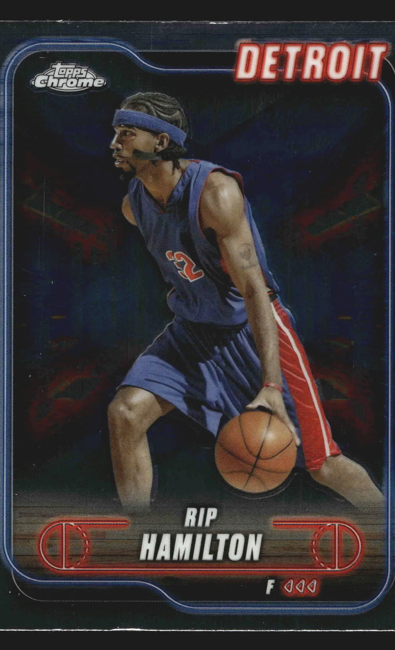 2024-25 Topps Chrome Rip Hamilton #65 Detroit Pistons