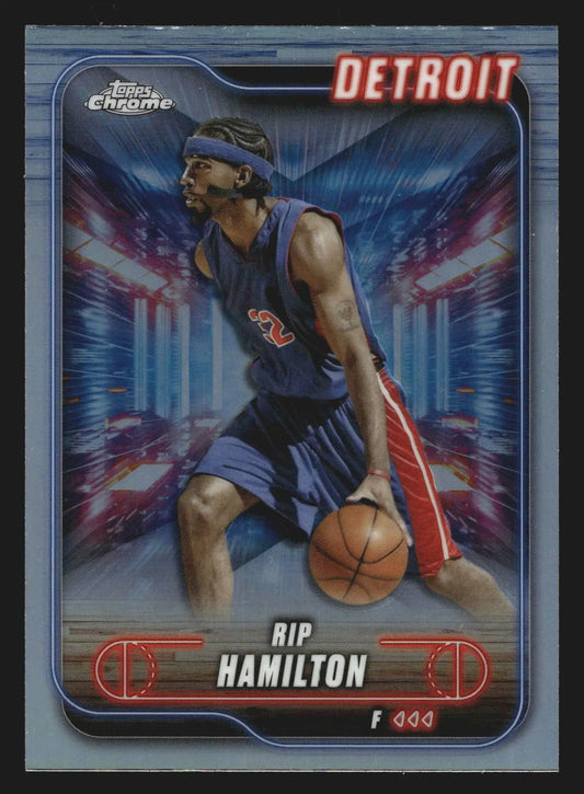 2024-25 Topps Chrome Rip Hamilton #65 Refractor Detroit Pistons
