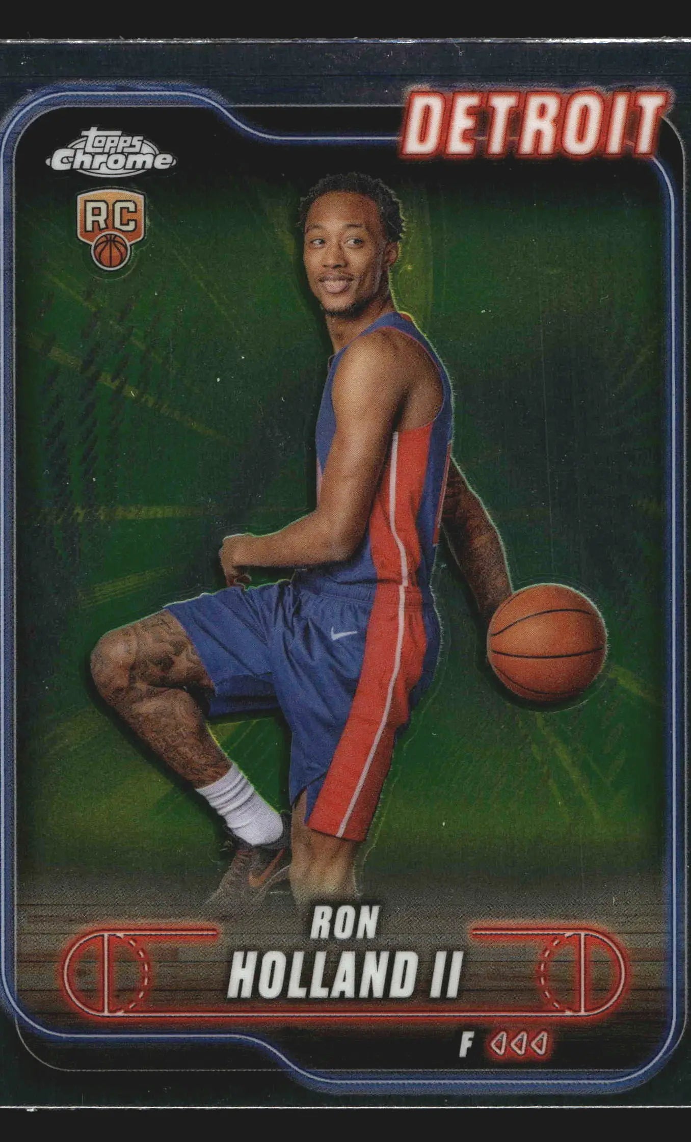 2024-25 Topps Chrome Ron Holland II #133 RC Detroit Pistons Rookie