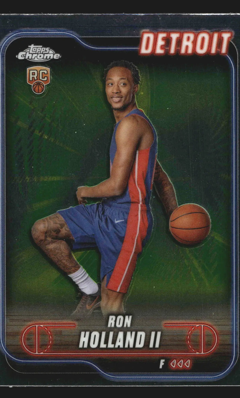 2024-25 Topps Chrome Ron Holland II #133 RC Detroit Pistons Rookie