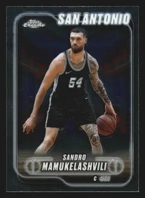 2024-25 Topps Chrome Sandro Mamukelashvili #186 San Antonio Spurs - Basketball Card Single