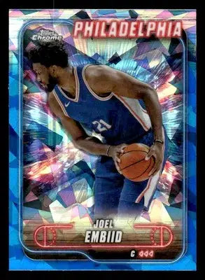 2024-25 Topps Chrome Sapphire #10 Joel Embiid Philadelphia 76ers - Basketball Card Single