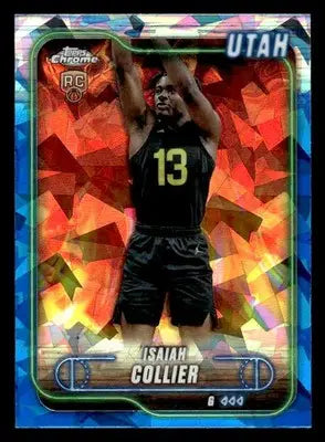 2024-25 Topps Chrome Sapphire #112 Isaiah Collier Base RC Utah Jazz - Basketball Card Single