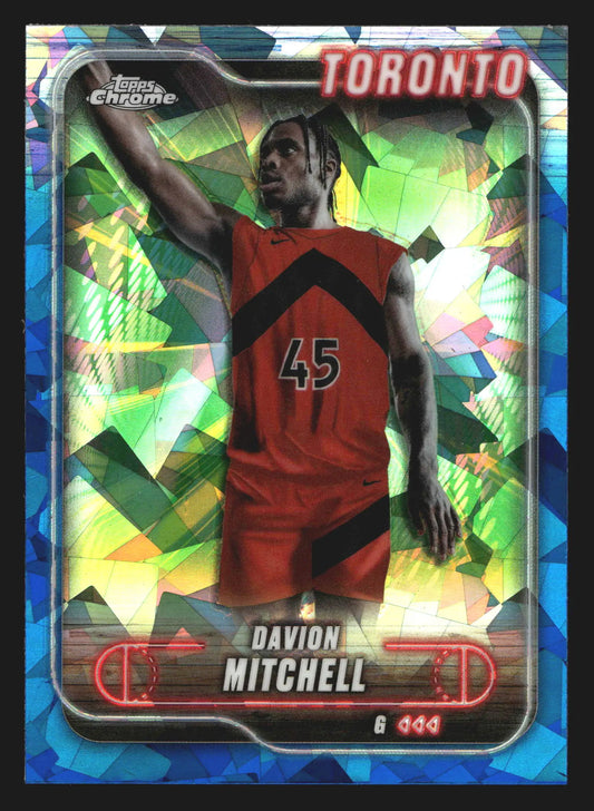 2024-25 Topps Chrome Sapphire Davion Mitchell #128 Toronto Raptors - Basketball Card Single