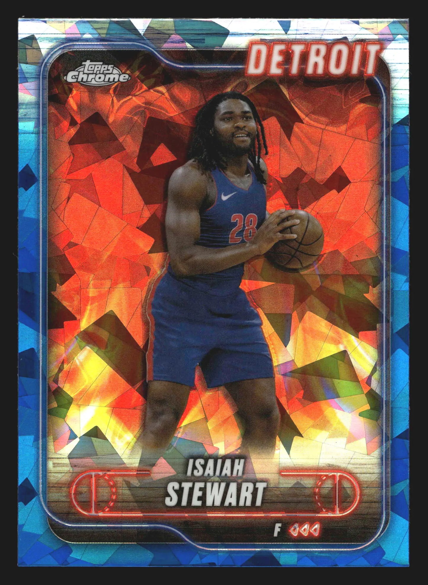 2024-25 Topps Chrome Sapphire Isaiah Stewart #116 Detroit Pistons