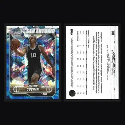2024-25 Topps Chrome Sapphire Jeremy Sochan #181 San Antonio Spurs - Basketball Card Single