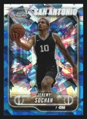 2024-25 Topps Chrome Sapphire Jeremy Sochan #181 San Antonio Spurs - Basketball Card Single