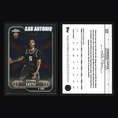 2024-25 Topps Chrome Stephon Castle #122 San Antonio Spurs RC - Basketball Card Single
