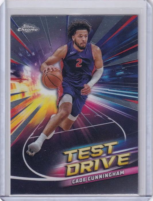 Cade Cunningham basketball card from 2024-25 Topps Chrome Test Drive collection