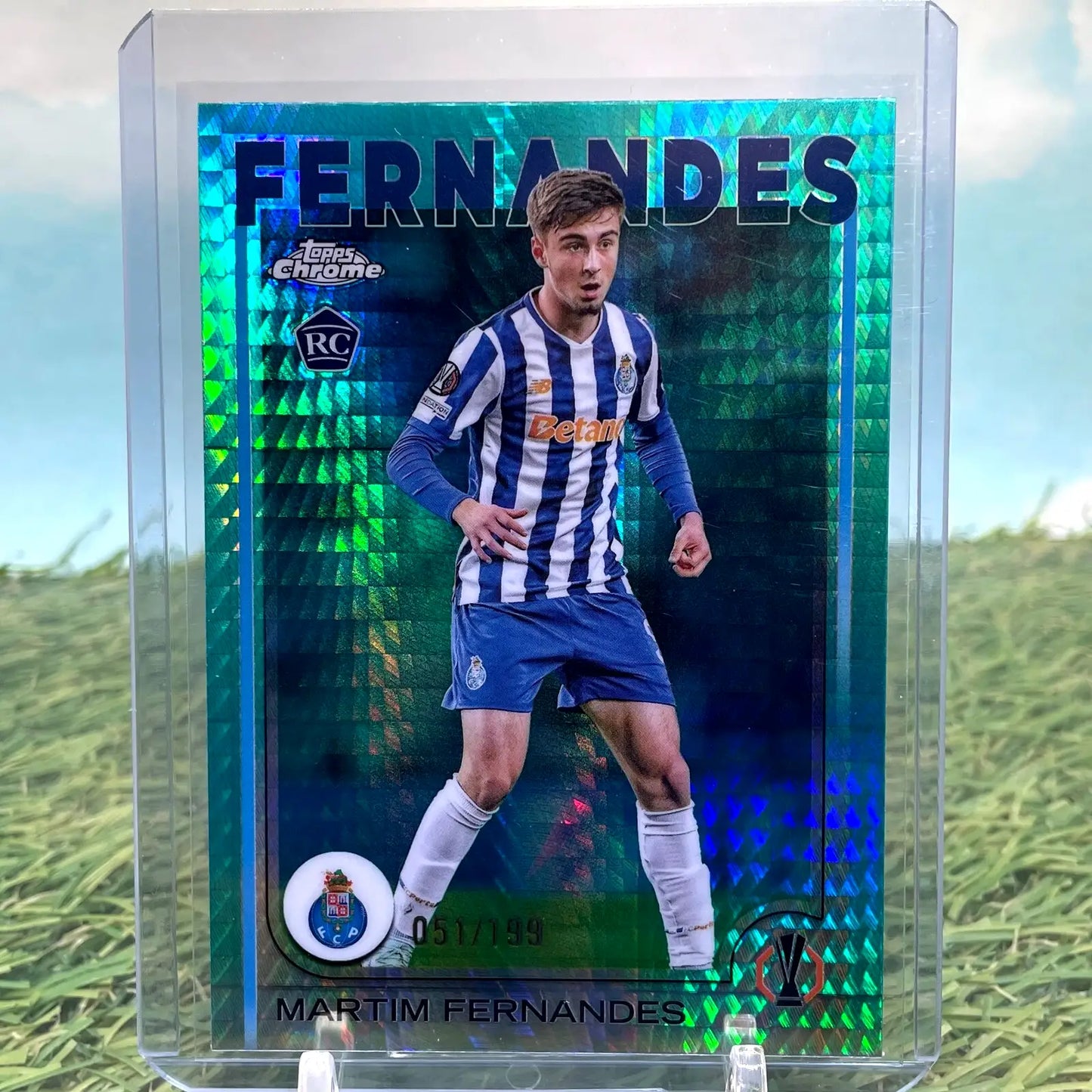 Martim Fernandes Topps Chrome Aqua Prism rookie card 2024-25 UCC #187