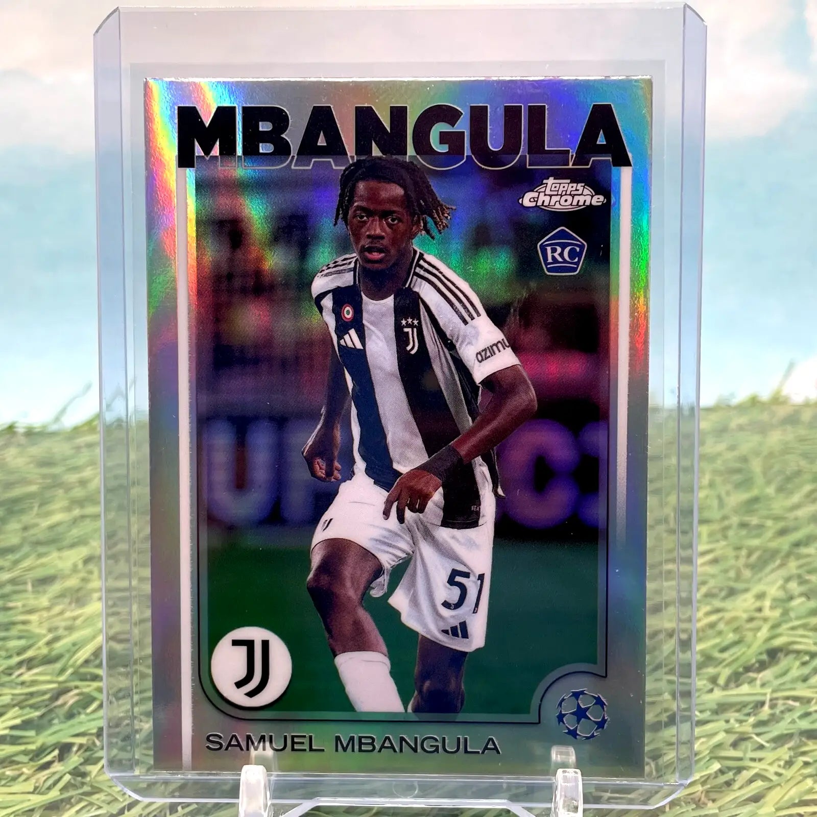 2024-25 Topps Chrome UCC Samuel Mbangula RC #12 Silver refractor - Soccer Card Single