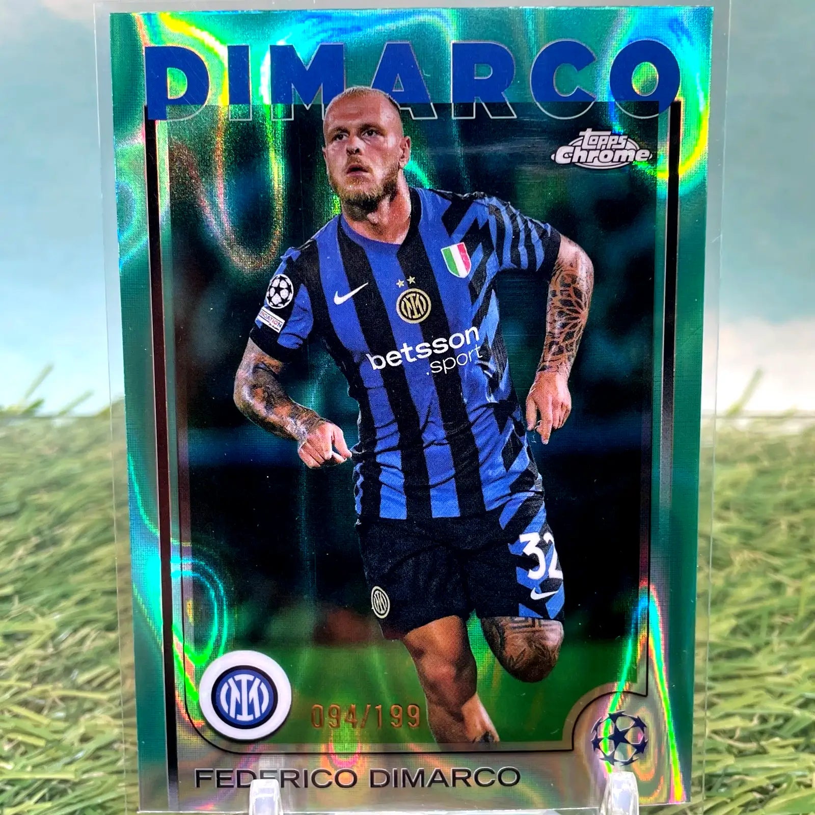 2024-25 Topps Chrome UEFA CC FEDERICO DIMARCO Aqua Lava /199 - Soccer Card Single