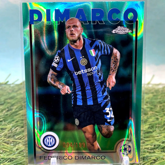 2024-25 Topps Chrome UEFA CC FEDERICO DIMARCO Aqua Lava /199 - Soccer Card Single