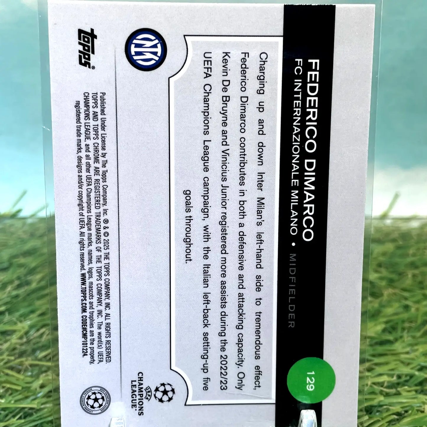 2024-25 Topps Chrome UEFA CC FEDERICO DIMARCO Aqua Lava /199 - Soccer Card Single