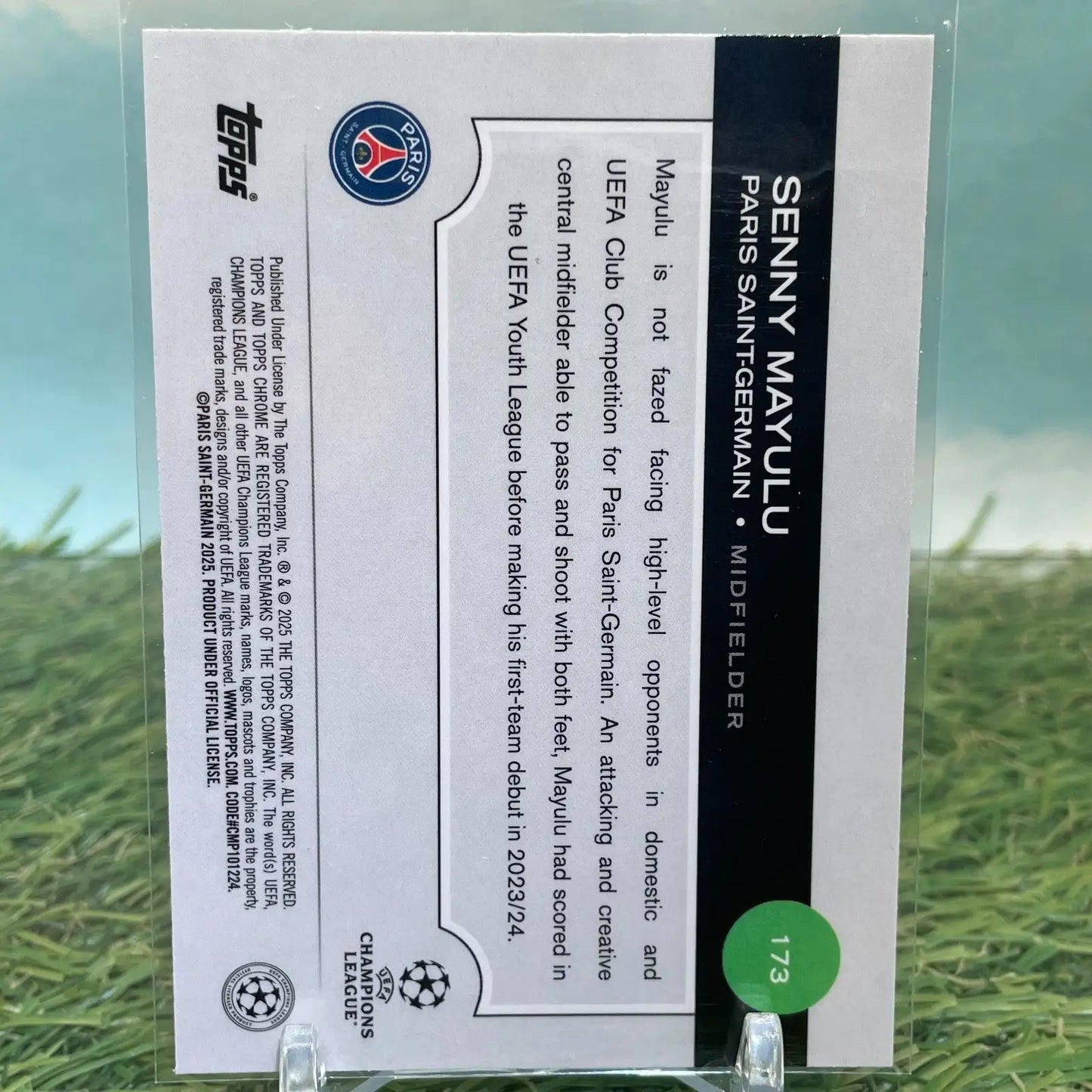 2024-25 Topps Chrome UEFA Club Competitions #173 Senny Mayulu Pulsar Refractor - Soccer Card Single