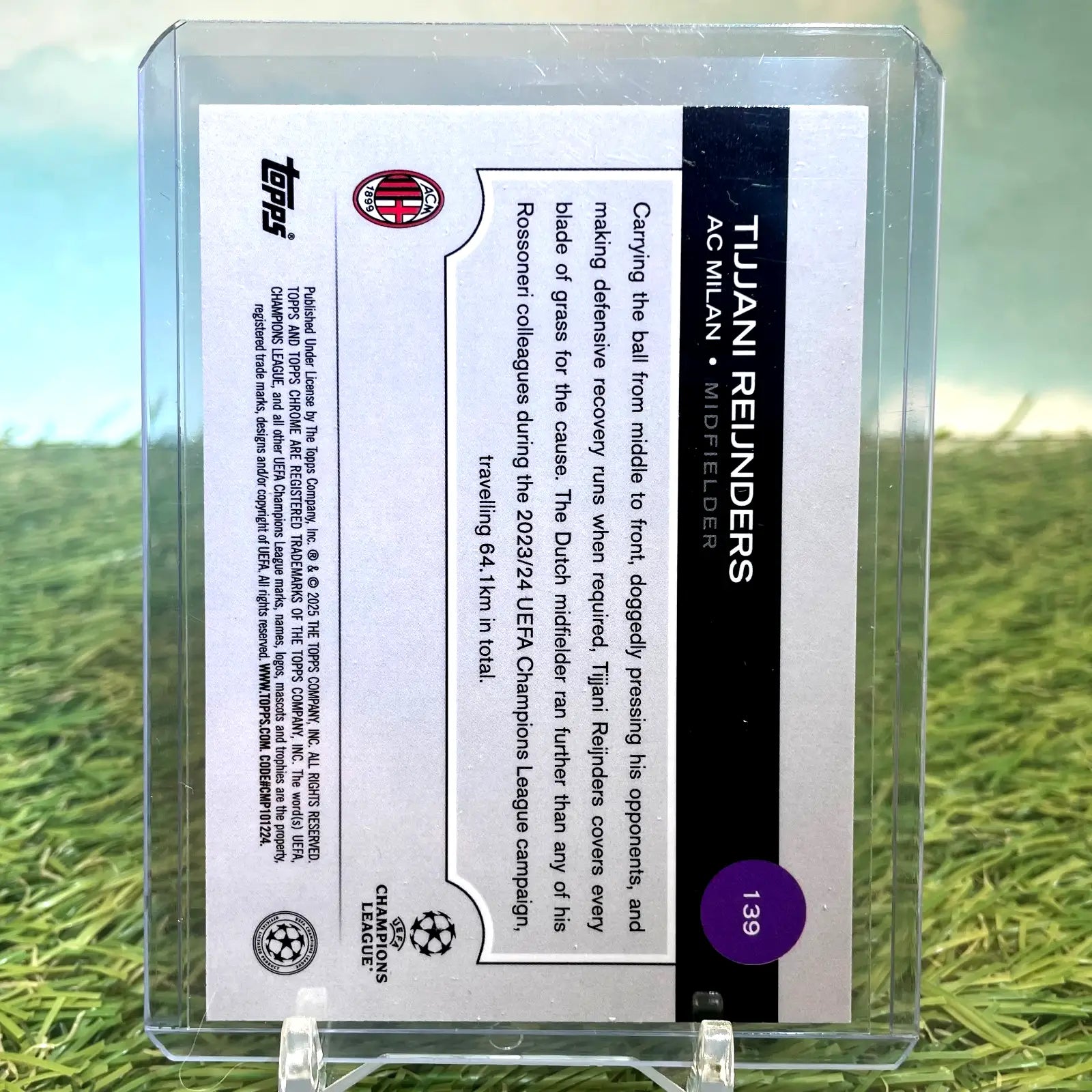 2024-25 Topps Chrome UEFA Club Competitions Tijjani Reijnders #139 Pink - Soccer Card Single