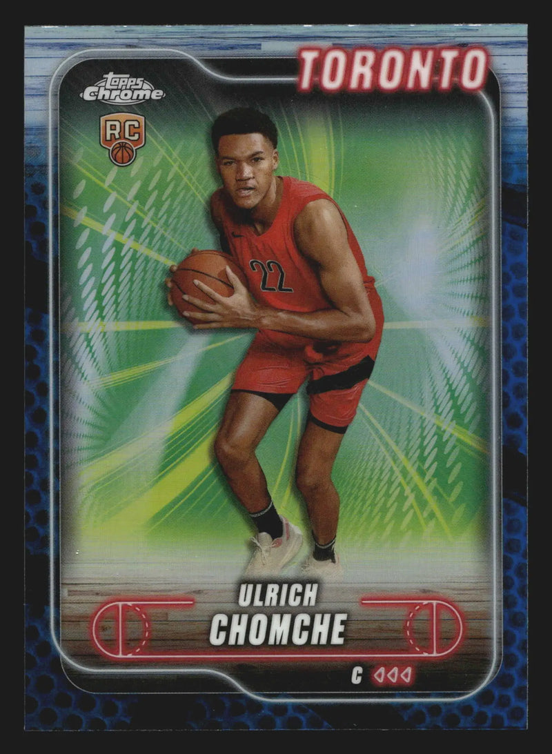 2024-25 Topps Chrome Ulrich Chomche #191 Blue Basketball Refractor Raptors RC