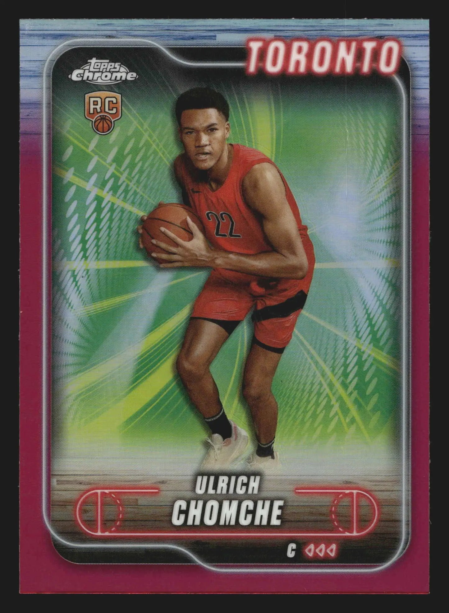 2024-25 Topps Chrome Ulrich Chomche #191 Magenta Refractor Raptors RC