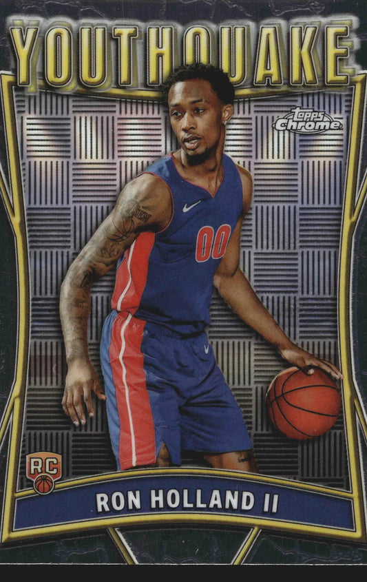 2024-25 Topps Chrome Youthquake Ron Holland II #YQ-4 RC Pistons Insert