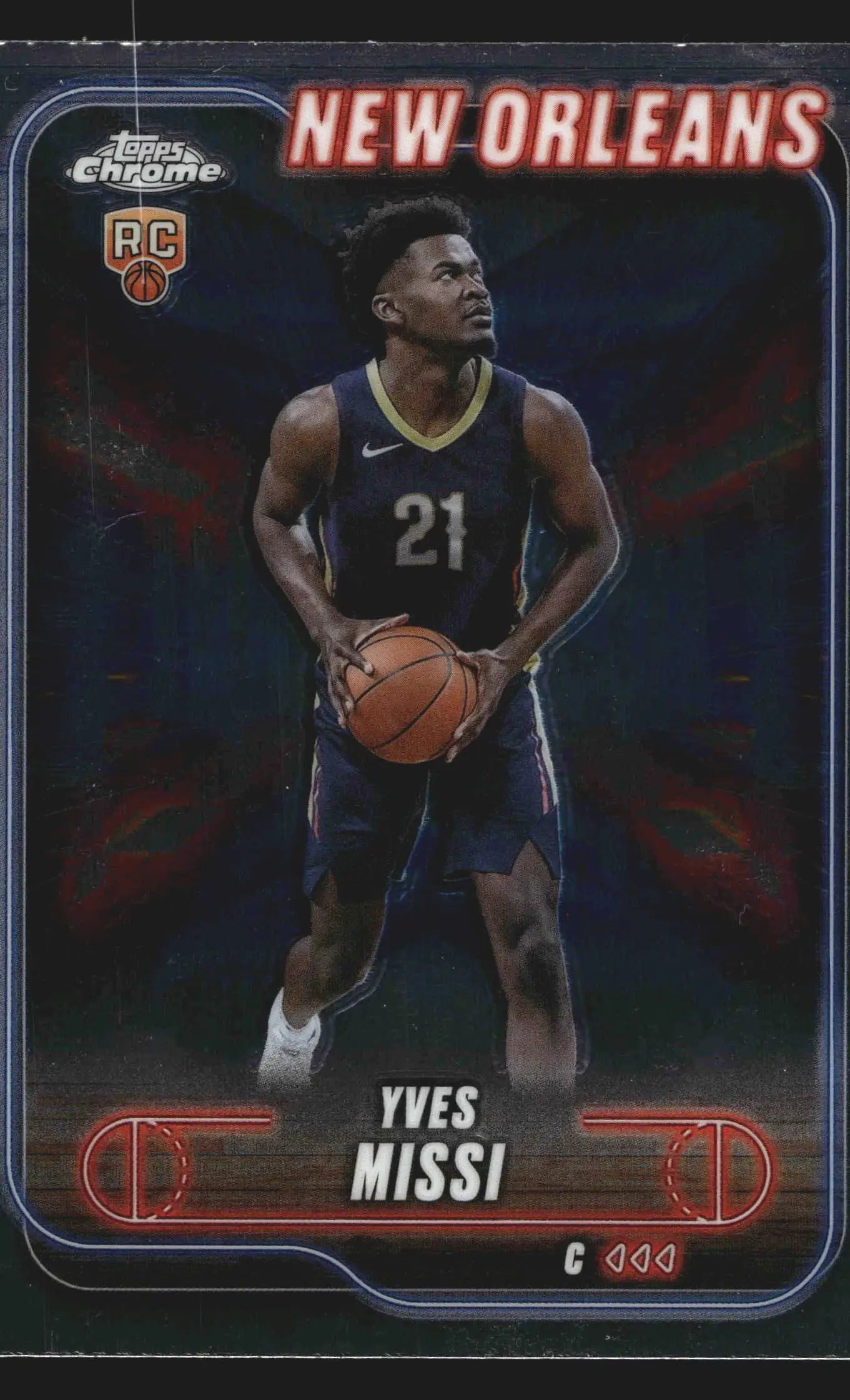 2024-25 Topps Chrome Yves Missi #156 RC New Orleans Pelicans Rookie