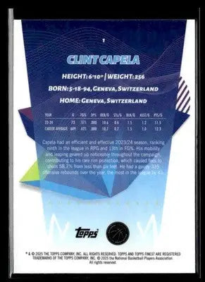 2024-25 Topps Finest #1 Clint Capela Base Atlanta Hawks - Basketball Card Single