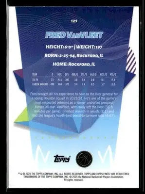 2024-25 Topps Finest #129 Fred VanVleet - Basketball Card Single