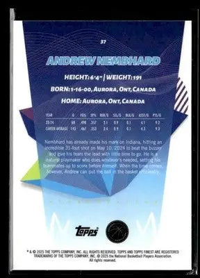 2024-25 Topps Finest #37 Andrew Nembhard - Basketball Card Single