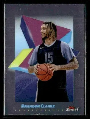 2024-25 Topps Finest #49 Brandon Clarke Base Memphis Grizzlies - Basketball Card Single