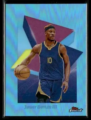 2024-25 Topps Finest #54 Jimmy Butler III Sky Blue Refractor - Basketball Card Single