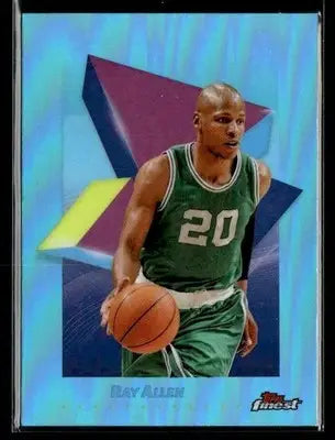 2024-25 Topps Finest #8 Ray Allen Sky Blue Refractor Boston Celtics - Basketball Card Single