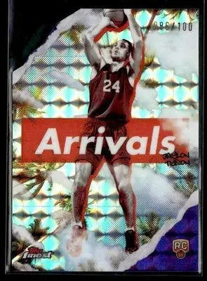 2024-25 Topps Finest #A-16 Jaylon Tyson Arrivals Purple Refractor RC #/100 Cavs - Basketball Card Single