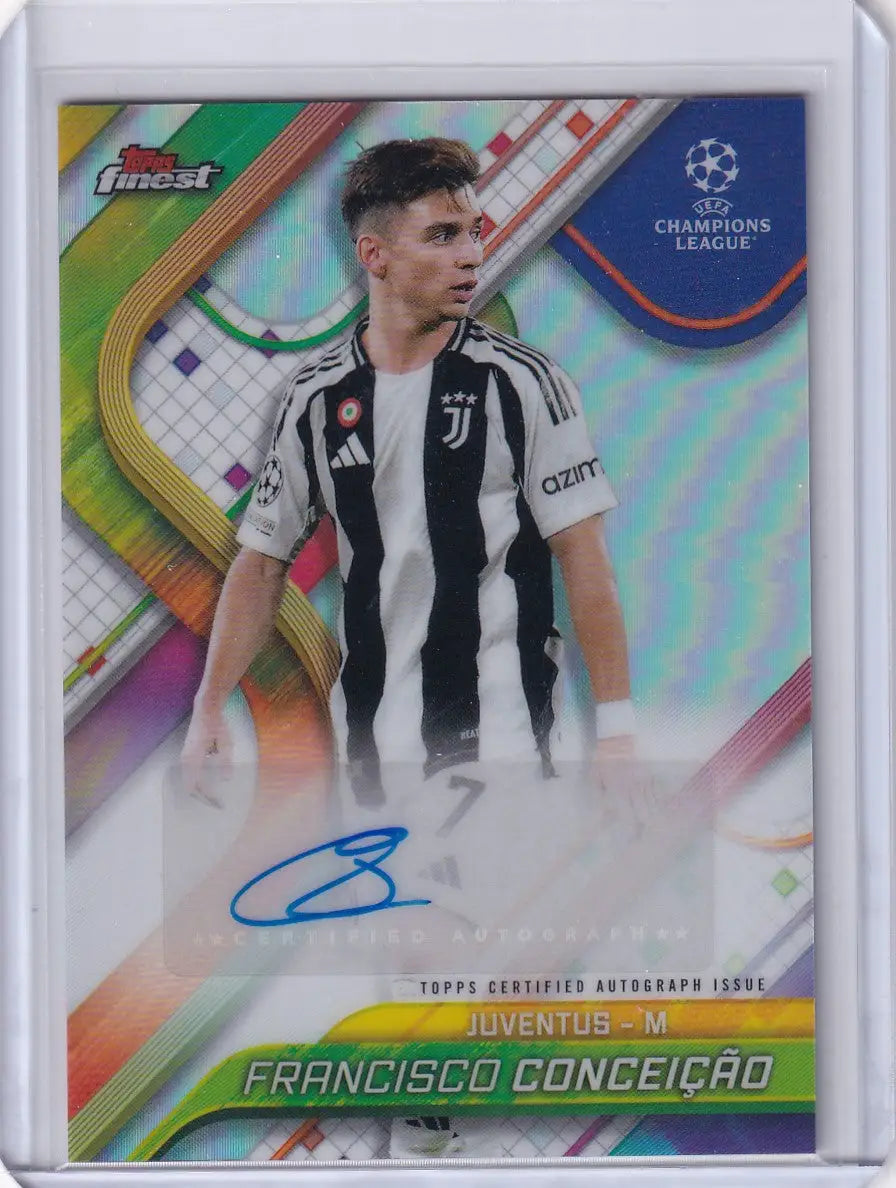 Francisco Conceição autographed trading card from 2024-25 Topps Finest Auto Juventus