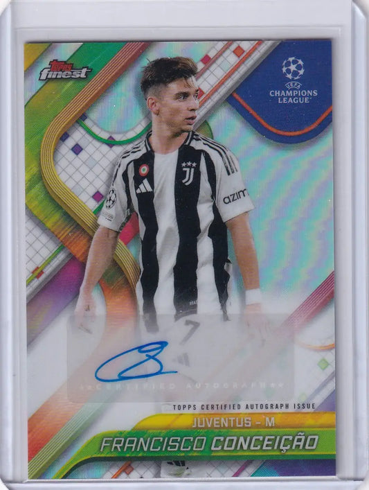 Francisco Conceição autographed trading card from 2024-25 Topps Finest Auto Juventus