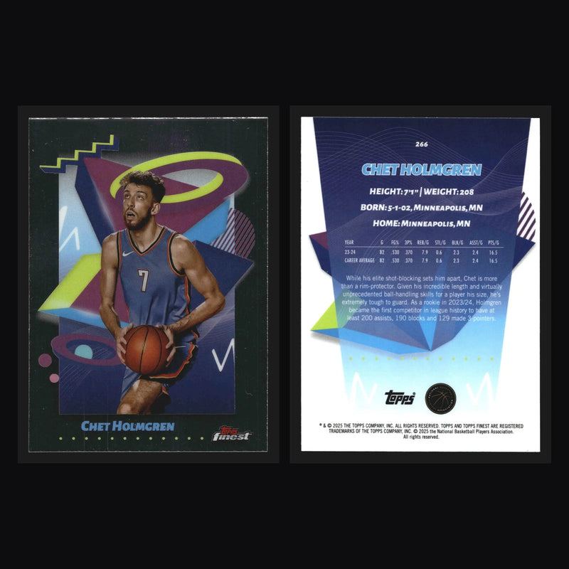2024-25 Topps Finest Chet Holmgren #266 Thunder - Basketball Card Single