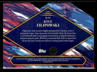 2024-25 Topps Finest #D-12 Kyle Filipowski Debut - Basketball Card Single