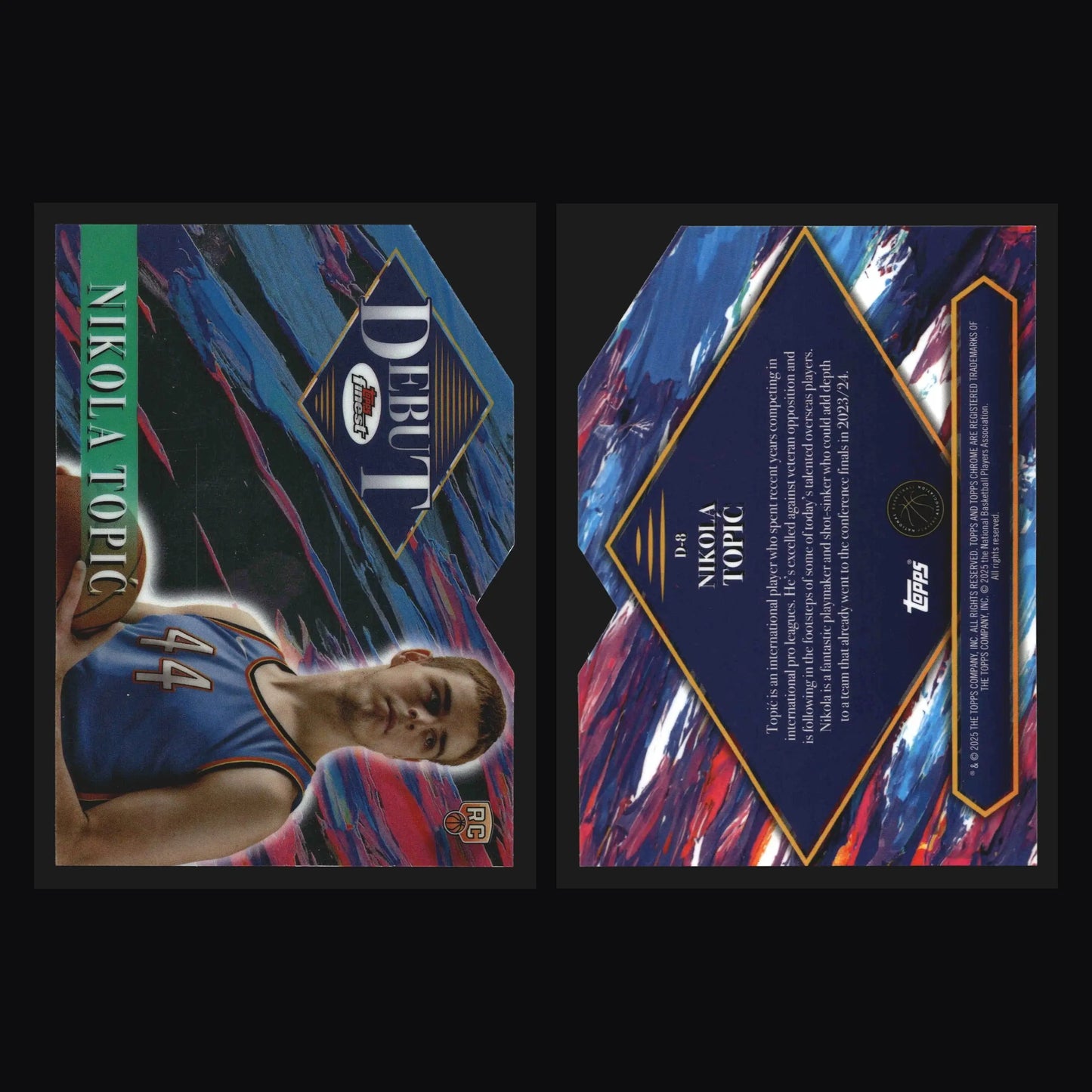 2024-25 Topps Finest Debut Nikola Topic #D-8 Thunder RC - Basketball Card Single