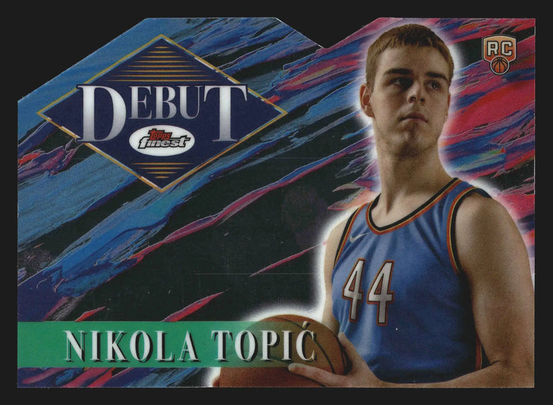 2024-25 Topps Finest Debut Nikola Topic #D-8 Thunder RC - Basketball Card Single