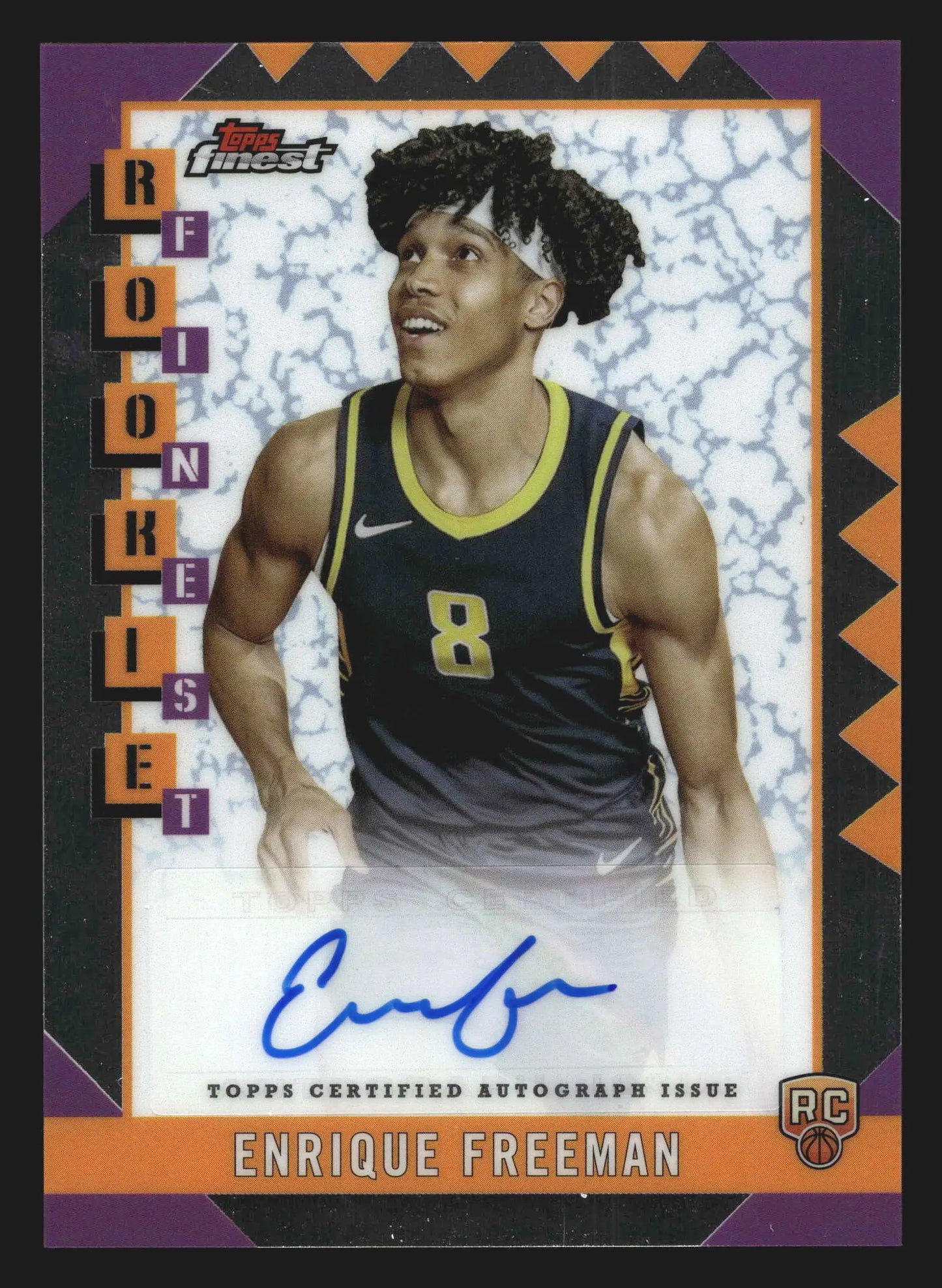 2024-25 Topps Finest Enrique Freeman #RFA-EF Rookie Auto RC Pacers - Basketball Card Single