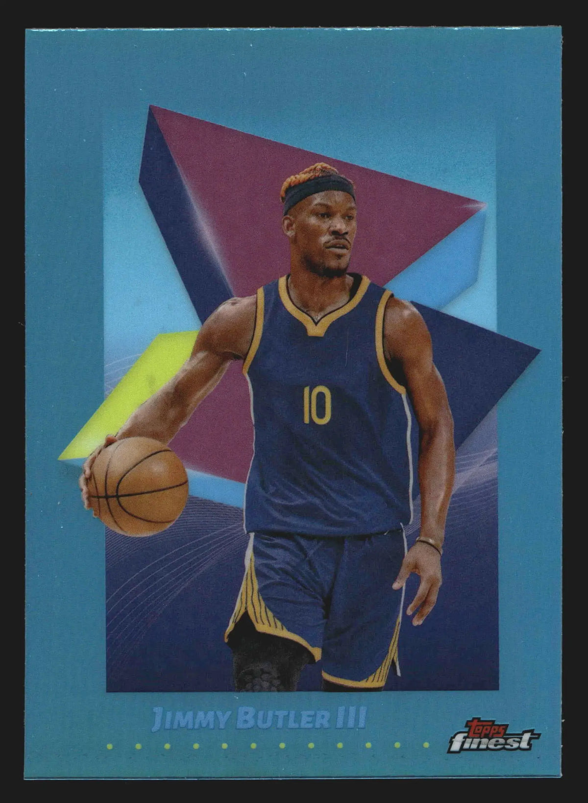 2024-25 Topps Finest Jimmy Butler III #54 Sky Blue Refractor Warriors - Basketball Card Single