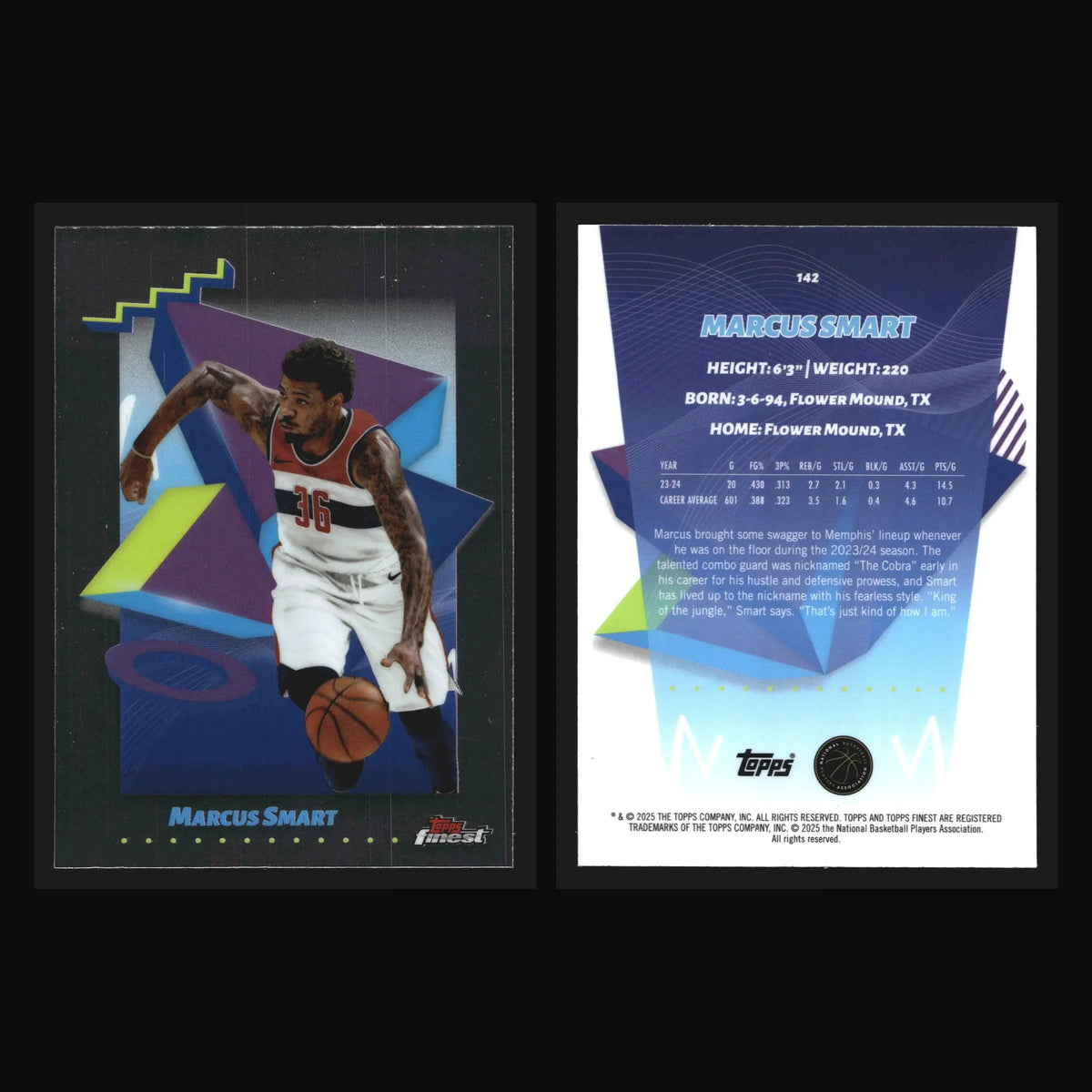 2024-25 Topps Finest Marcus Smart #142 Wizards - Basketball Card Single