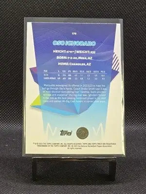 2024-25 Topps Finest - Oso Ighodaro #178 Blue Refractor (RC)